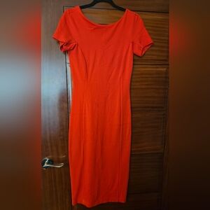 Stunning Coral Midi Dress